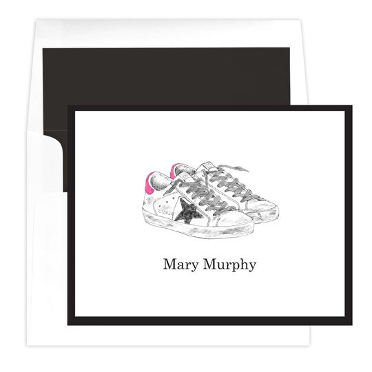 Star Gym Shoes Folded Note Cards
